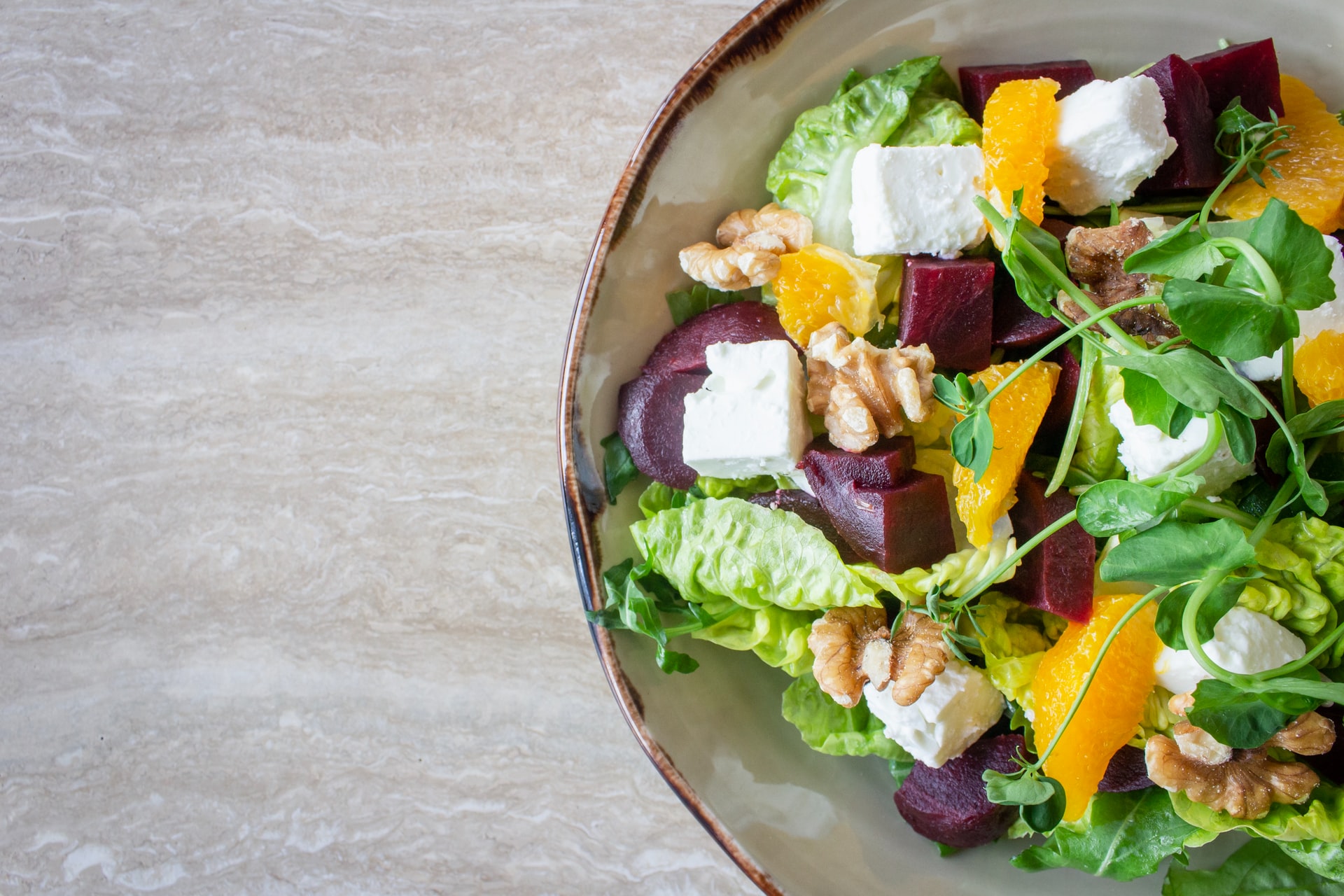 salad with beets oranges and goat cheese